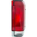 Halogen Tail Light Assembly: Passenger Side, Plastic, Clear; Red, 1 Pack