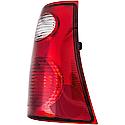 Halogen Tail Light Assembly: Passenger Side, Plastic, Clear; Red, 1 Pack