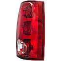 Halogen Tail Light Assembly: Driver Side, Plastic, Clear; Red, 1 Pack