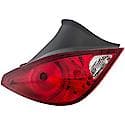 Halogen Tail Light Assembly: Driver Side, Plastic, Clear; Red, 1 Pack