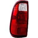 Halogen Tail Light Assembly: Driver Side, Plastic, Clear; Red, 1 Pack