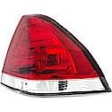 Halogen Tail Light Assembly: Passenger Side, Plastic, Clear; Red, 1 Pack