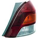 Halogen Tail Light Assembly: Passenger Side, Plastic, Clear; Amber; Red, 1 Pack