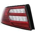 Halogen Tail Light Assembly: Driver Side, Plastic, Clear; Red, 1 Pack