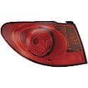 Halogen Tail Light Assembly: Driver Side, Plastic, Red; Amber, 1 Pack