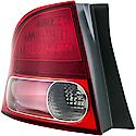 Halogen Tail Light Assembly: Driver Side, Plastic, Clear; Red, 1 Pack