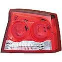 Halogen Tail Light Assembly: Passenger Side, Plastic, Clear; Red, 1 Pack