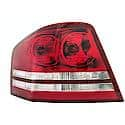 Halogen Tail Light Assembly: Driver Side, Plastic, Clear; Red, 1 Pack