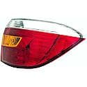 Halogen Tail Light Assembly: Passenger Side, Plastic, Clear; Amber; Red, 1 Pack