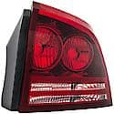 Halogen Tail Light Assembly: Passenger Side, Plastic, Clear; Red, 1 Pack