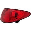 Halogen Tail Light Assembly: Passenger Side, Plastic, Red; Amber, 1 Pack