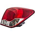 Halogen Tail Light Assembly: Passenger Side, Plastic, Clear; Red, 1 Pack