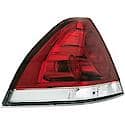 Halogen Tail Light Assembly: Driver Side, Plastic, Clear; Red, 1 Pack