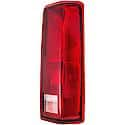 Halogen Tail Light Assembly: Passenger Side, Plastic, Red, 1 Pack