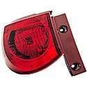 Halogen Tail Light Assembly: Driver Side, Plastic, Red, 1 Pack