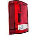 Halogen Tail Light Assembly: Driver Side, Plastic, Clear; Red, 1 Pack