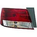 Halogen Tail Light Assembly: Driver Side, Plastic, Clear; Red, 1 Pack