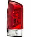 Halogen Tail Light Assembly: Passenger Side, Plastic, Clear; Red, 1 Pack