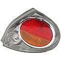 Halogen Tail Light Assembly: Passenger Side, Plastic, Clear; Amber; Red, 1 Pack