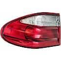 Halogen Tail Light Assembly: Driver Side, Plastic, Clear; Red, 1 Pack