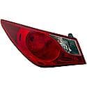 Halogen Tail Light Assembly: Driver Side, Plastic, Clear; Red, 1 Pack