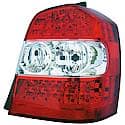 Halogen Tail Light Assembly: Passenger Side, Plastic, Clear; Red, 1 Pack