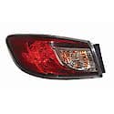 New Economy Replacement Driver Side Outer Tail Light Assembly, Standard Sedan Models, Bulb Type