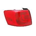 New Economy Replacement Driver Side Outer Tail Light Assembly, Sedan Models, Without Smoked Tint