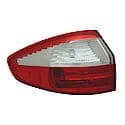 New CAPA Certified Standard Replacement Driver Side Outer Tail Light Assembly, Sedan Models