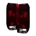 (Xtune) Ford Bronco F150 F250 F350 F450 92-96 OE Style Tail Lights-Red Smoked