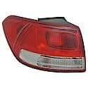 New CAPA Certified Standard Replacement Driver Side Outer Bulb Type Tail Light Assembly