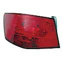 New CAPA Certified Standard Replacement Driver Side Outer Tail Light Assembly, Sedan Models