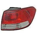 New CAPA Certified Standard Replacement Passenger Side Outer Tail Light Assembly, Body Mounted