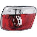 LED Tail Light Assembly: Passenger Side, Plastic, Clear; Red, 1 Pack