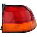 Halogen Tail Light Assembly: Passenger Side, Plastic, Red; Amber, 1 Pack