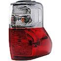 Halogen Tail Light Assembly: Driver Side, Plastic, Clear; Red, 1 Pack