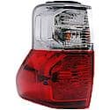 Halogen Tail Light Assembly: Passenger Side, Plastic, Clear; Red, 1 Pack