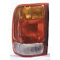 New Economy Replacement Driver Side Tail Light Lens And Housing, Amber/Red/White Lens