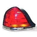 New Standard Replacement Driver Side Tail Light Lens And Housing, Red/Amber Lens, Excludes Sport