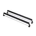 64.87" L, Black, Aluminum, With 9" Aluminum Riser, Set Of 2