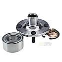 Wheel Bearing & Hub Assembly: 4 Studs, Includes Spindle Hub, Wheel Bearing, Axle Nut, C-Clip