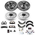 Z36 Truck Ceramic Brake Pads, Drilled and Slotted Rotors, Drum and Shoe Kit