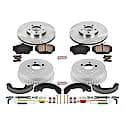 Front and Rear Autospecialty Stock Replacement Brake Shoe Drum Pad and Rotor Kit