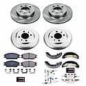 Front and Rear Autospecialty Stock Replacement Brake Shoe Drum Pad and Rotor Kit