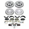 Front and Rear Autospecialty Stock Replacement Brake Shoe Drum Pad and Rotor Kit