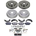 Front and Rear Autospecialty Stock Replacement Brake Shoe Drum Pad and Rotor Kit