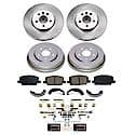 Front and Rear Autospecialty Stock Replacement Brake Shoe Drum Pad and Rotor Kit