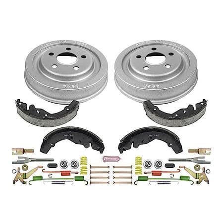 Rear Autospecialty Stock Replacement Brake Shoe and Drum Kit