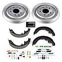 Rear Autospecialty Stock Replacement Brake Shoe and Drum Kit