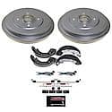 Rear Autospecialty Stock Replacement Brake Shoe and Drum Kit